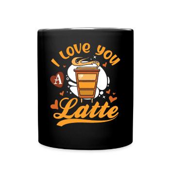 Je t’aime un café au lait Saint-Valentin - Mug uni - noir - Devant