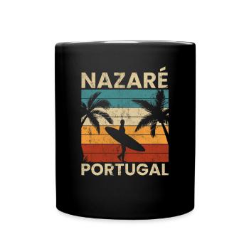Nazare, Portugal - Full Colour Mug - black - Front