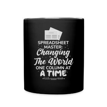 Spreadsheet Nerd Data Analyst - Full Colour Mug - black - Front