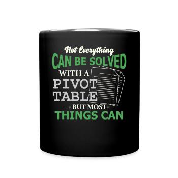 Pivot Table Spreadsheet Nerd Accountant - Full Colour Mug - black - Front