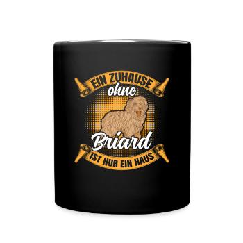 Ohne Briard nur ein Haus Berger de Brie - Tasse einfarbig - Schwarz - Vorne