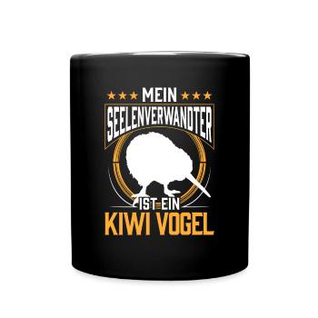 Kiwi Vogel mein Seelenverwandter Neuseeland - Tasse einfarbig - Schwarz - Vorne