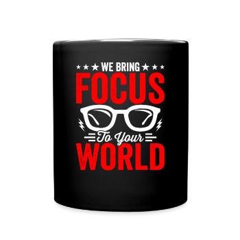 Ophthalmologist We focus on opticians - Full Colour Mug - black - Front