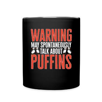 puffin puffin auke birds Lunde - Full Colour Mug - black - Front