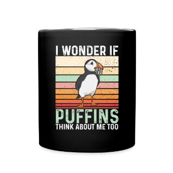 puffin puffin auke birds Lunde - Full Colour Mug - black - Front