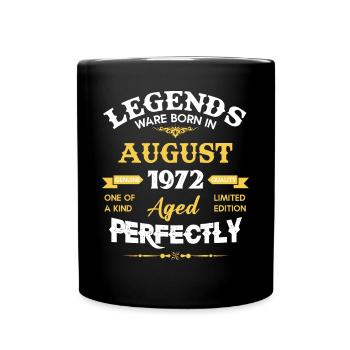 Vintage Aged To Perfection August 1972 - Full Colour Mug - black - Front
