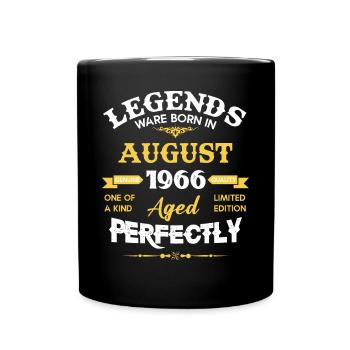 Vintage Aged To Perfection August 1966 - Tasse einfarbig - Schwarz - Vorne