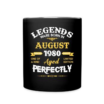 Vintage Aged To Perfection August 1980 - Full Colour Mug - black - Front