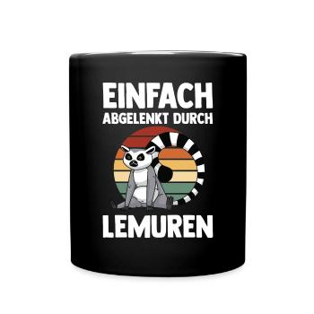 Lemur - Tasse einfarbig - Schwarz - Vorne