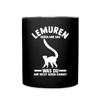 Lemur - Tasse einfarbig - Schwarz - Vorne