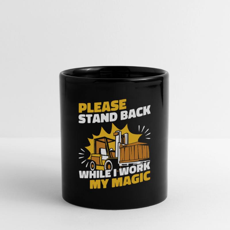 Stand Back While I Work My Magic Teleskoplader Tasse einfarbig