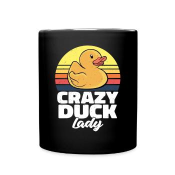 Vintage Femmes Canard Rétro Crazy Rubber Duck Lad - Mug uni - noir - Devant