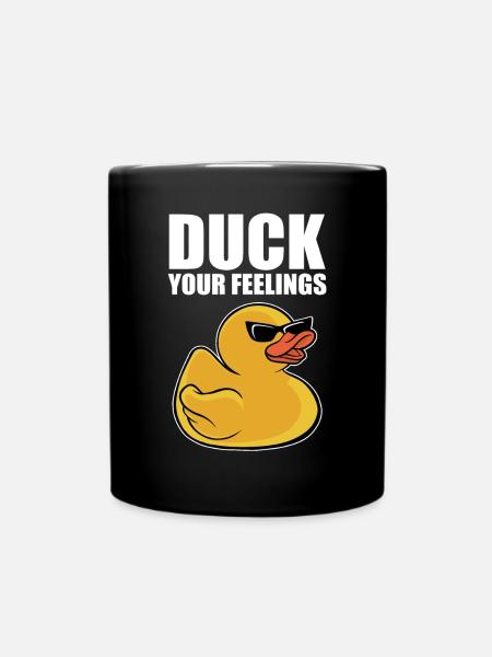 Bain jaune canard canard froid canard en caoutchouc votre - Mug uni - noir