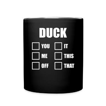 Rubber Duck Yellow Bath Duckie Cute Duckling - Tasse einfarbig - Schwarz - Vorne