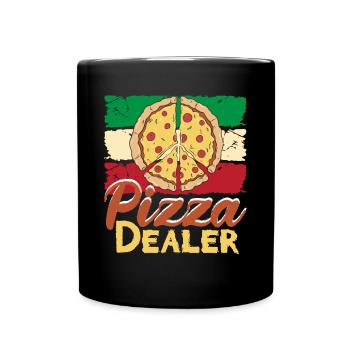Pizza Dealer - Tasse einfarbig - Schwarz - Vorne
