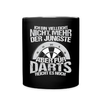 Darts Opa Dartspieler Nicht mehr der jüngste - Tasse einfarbig - Schwarz - Vorne