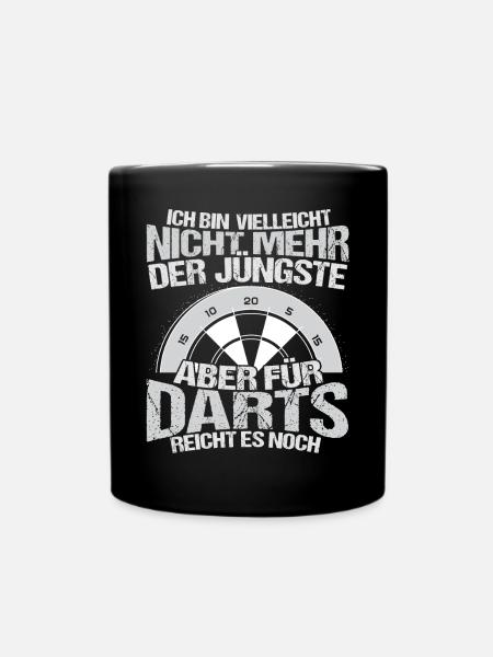Darts Opa Dartspieler Nicht mehr der jüngste - Tasse einfarbig - Schwarz
