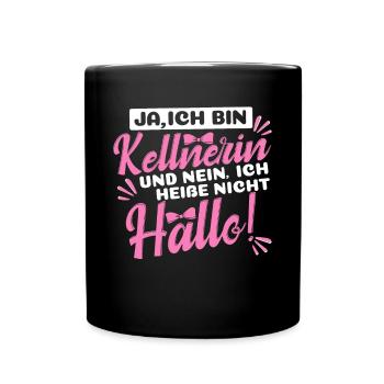 Kellnerin Restaurantfachfrau Gastronomie - Tasse einfarbig - Schwarz - Vorne
