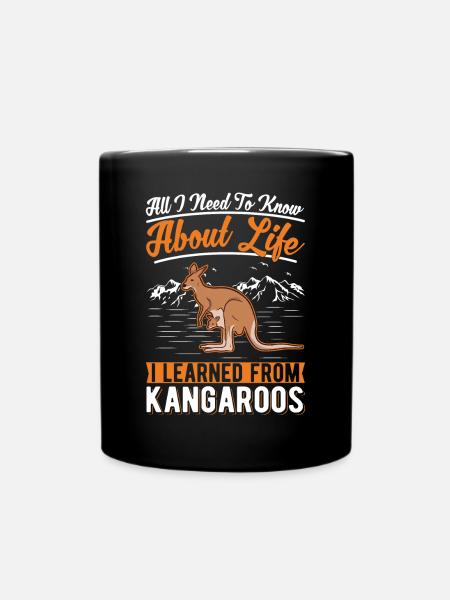 Känguru Australien Australisches Kangaroo - Tasse einfarbig - Schwarz