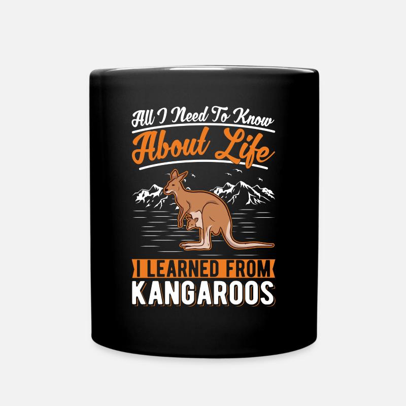 Känguru Australien Australisches Kangaroo - Tasse einfarbig - Schwarz