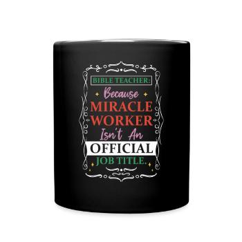 Bibellehrer Wundertäter - Tasse einfarbig - Schwarz - Vorne