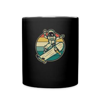 Astronaut Planeten Wissenschaft Weltraum Universum Galaxie - Tasse einfarbig - Schwarz - Vorne