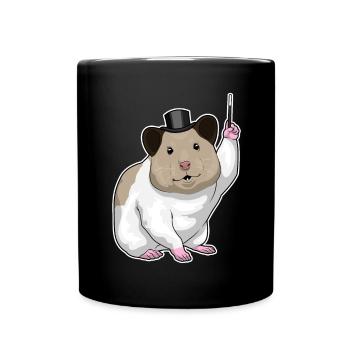 Hamster Wizard Wand - Full Colour Mug - black - Front