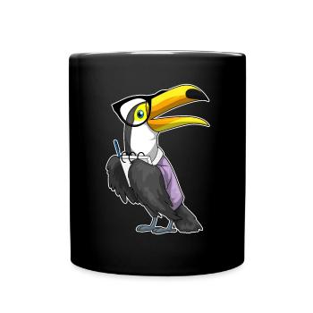 Tukan Sekretärin Brille Büro - Tasse einfarbig - Schwarz - Vorne