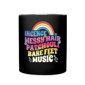 Drôle de gentillesse de paix hippie - Mug uni - noir - Devant