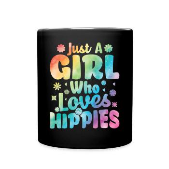Peace Tie Dyeing Groovy - Full Colour Mug - black - Front