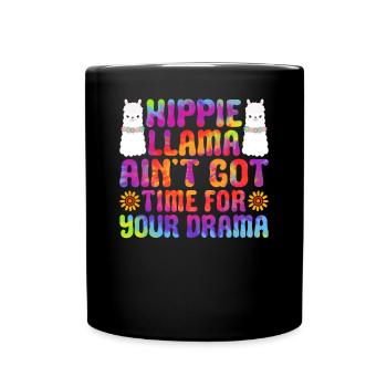 Funny hippie tie coloring - Full Colour Mug - black - Front