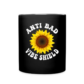 Drôle Hippie Groovy Peace Kindness - Mug uni - noir - Devant