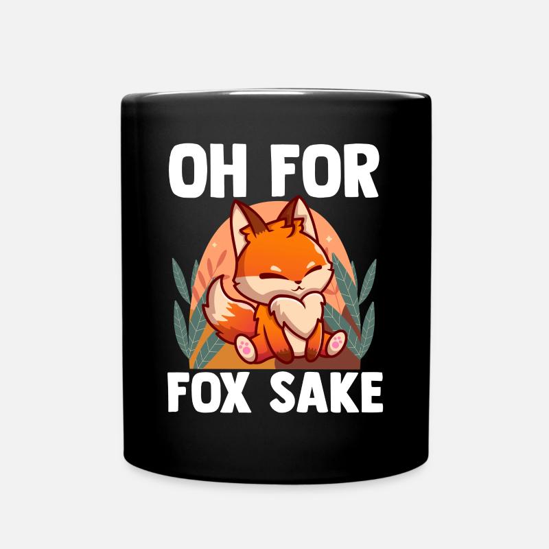 Furry Fandom Pumpkins Fursona - Full Colour Mug - black
