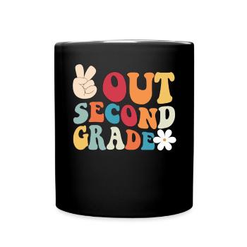 Frieden aus der zweiten Klasse Graduation FriedenH - Tasse einfarbig - Schwarz - Vorne