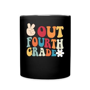Frieden aus der vierten Klasse Graduation Frieden - Tasse einfarbig - Schwarz - Vorne