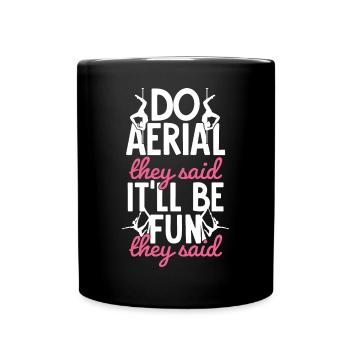 Acrobate de soie aérienne - Mug uni - noir - Devant