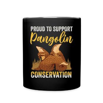 Support pangolin protection - Full Colour Mug - black - Front