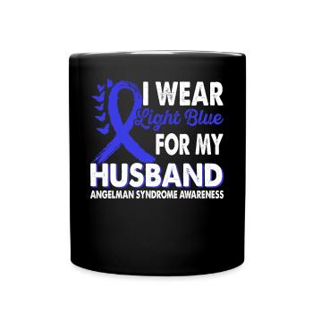 Wear light blue for awareness of the - Full Colour Mug - black - Front