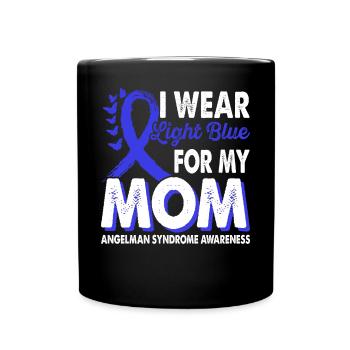 Wear light blue for Month of Consciousness - Full Colour Mug - black - Front