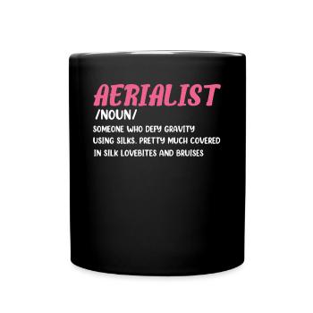 Air silk - Full Colour Mug - black - Front