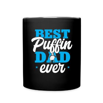 puffin puffin auke birds Lunde - Full Colour Mug - black - Front