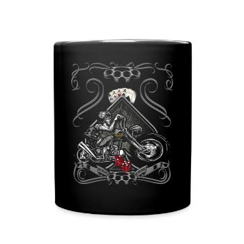 Biker & Rockabilly T-shirt Ride Free Black Design - Tasse einfarbig - Schwarz - Vorne