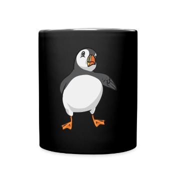 puffin puffin auke birds Lunde - Full Colour Mug - black - Front