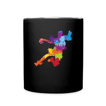 Splash Art Basketball - Full Colour Mug - black - Front