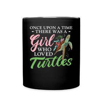 Sea Turtle Tortoise Once Upon A - Full Colour Mug - black - Front
