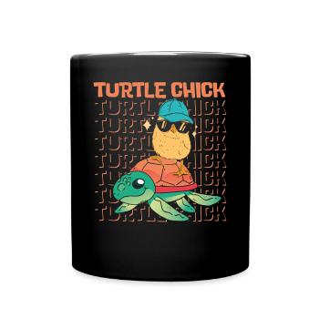 Sea Turtle Tortoise Chicken Turtle - Tasse einfarbig - Schwarz - Vorne