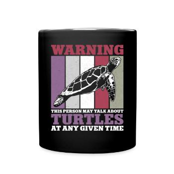 Tortue de mer Tortue Rétro Vintage - Mug uni - noir - Devant