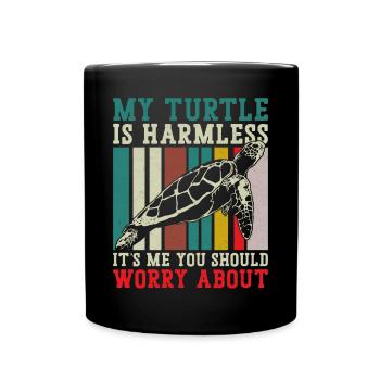 Sea Turtle Tortoise Retro Vintage - Mug uni - noir - Devant
