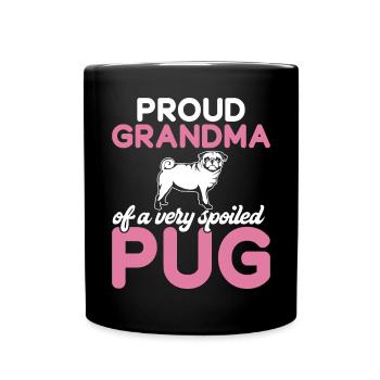 Pug Gifts for Pug Lovers - Full Colour Mug - black - Front