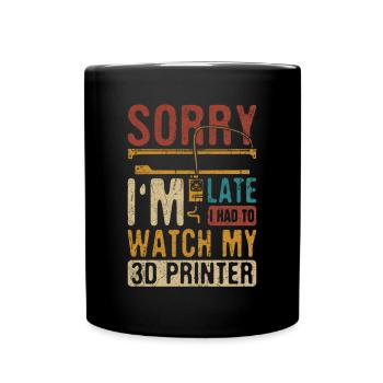 3D Printing 3D Printer Retro Design Slice Print - Full Colour Mug - black - Front